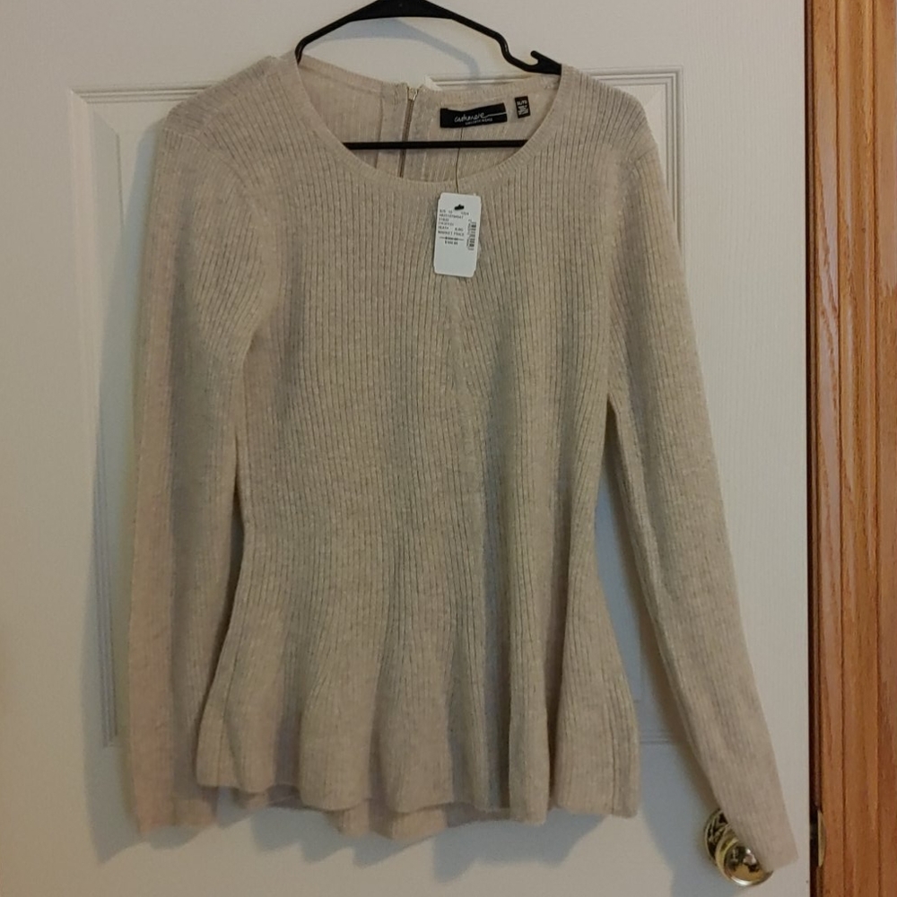Cashmere Peplum Sweater